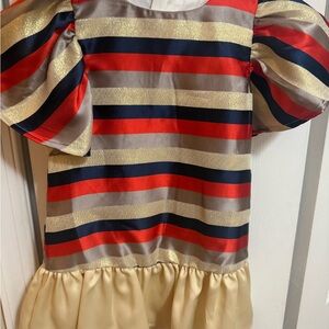 Striped Puff Sleeve Dress